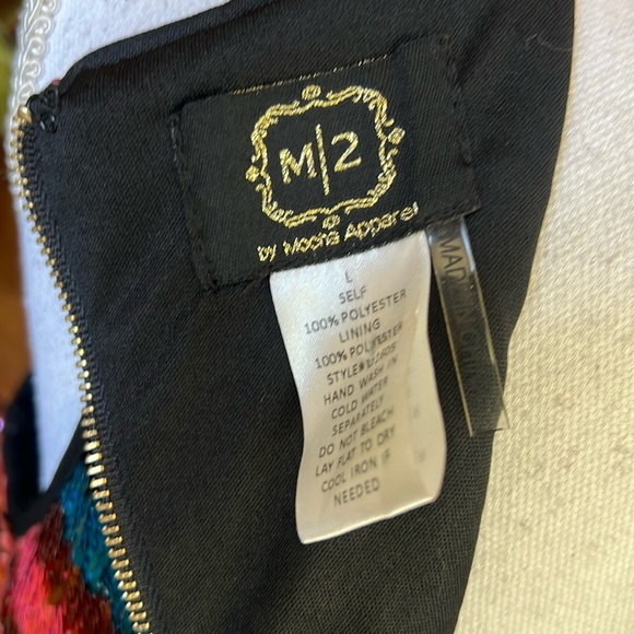 M2 by Mocha Apparel ladies sequin dress V-neck large excellent condition lined - Picture 9 of 13